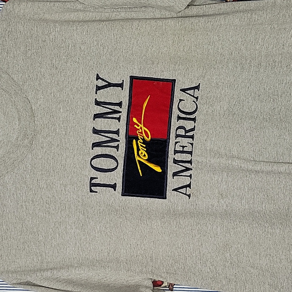 VTG TOMMY SPORTS AMERICA VELVET SHIRT 90S Y2K LARGE TOMMY SPORT LARGE